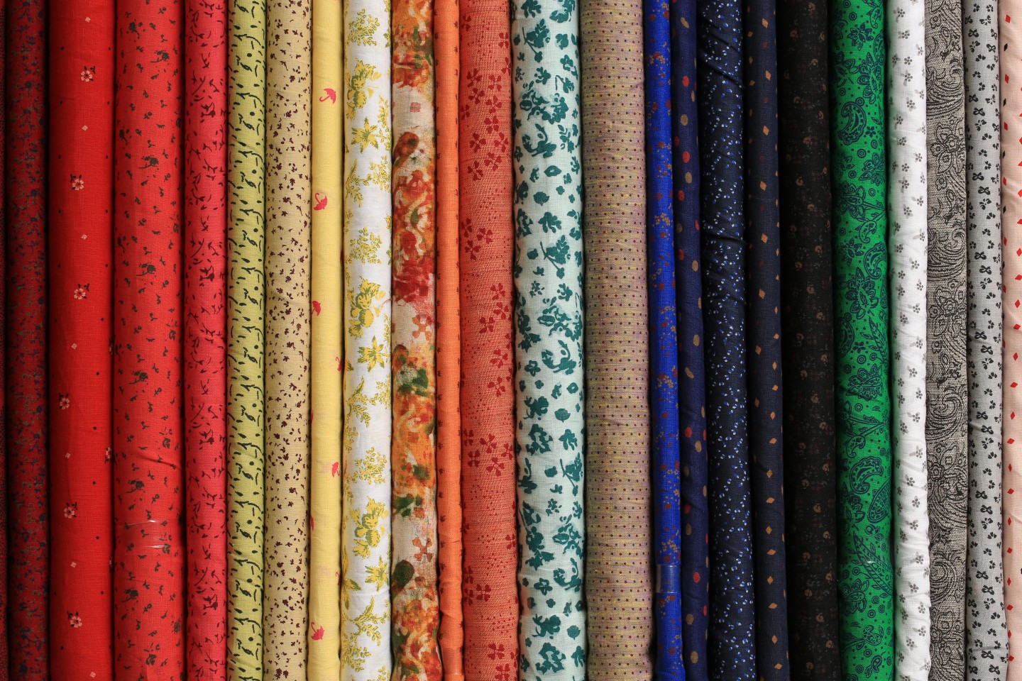 Fabric bolts at a Buunai store